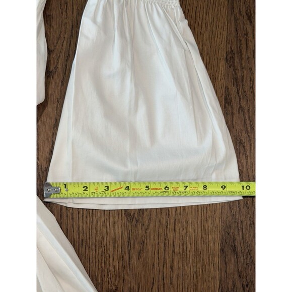 La Ligne Belle Smocked Cotton Poplin Midi Dress Women’s Sz M White MRSP $350 NWT - Picture 13 of 16